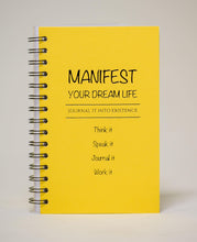 Load image into Gallery viewer, Manifesting Journals - Manifest Your Dream Life (Yellow)
